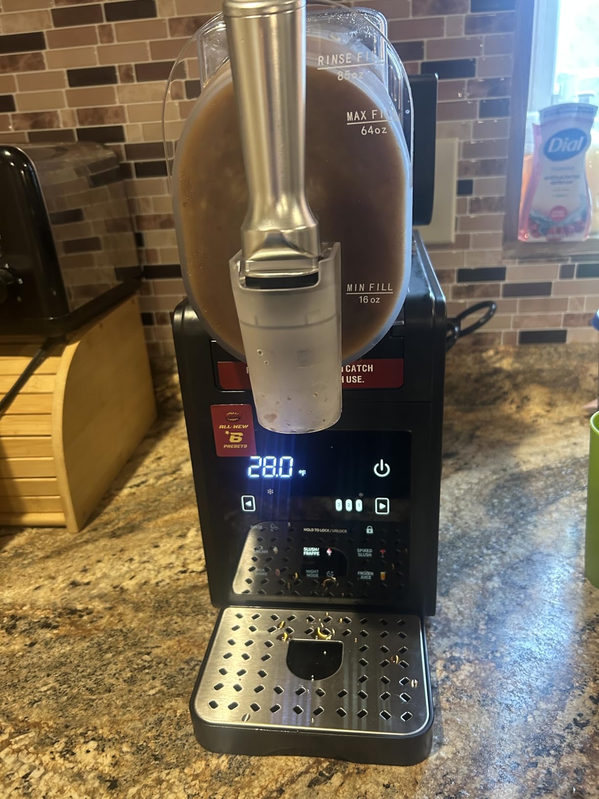 Slushie Machine, 85oz Ice Cream Machine & Slushy Machine for home, with LED Display, 6 Preset Programs for Margaritas, Frappés, Milkshakes, and Soft Serve, Automatic Cleaning, No Ice Needed customer photo 2