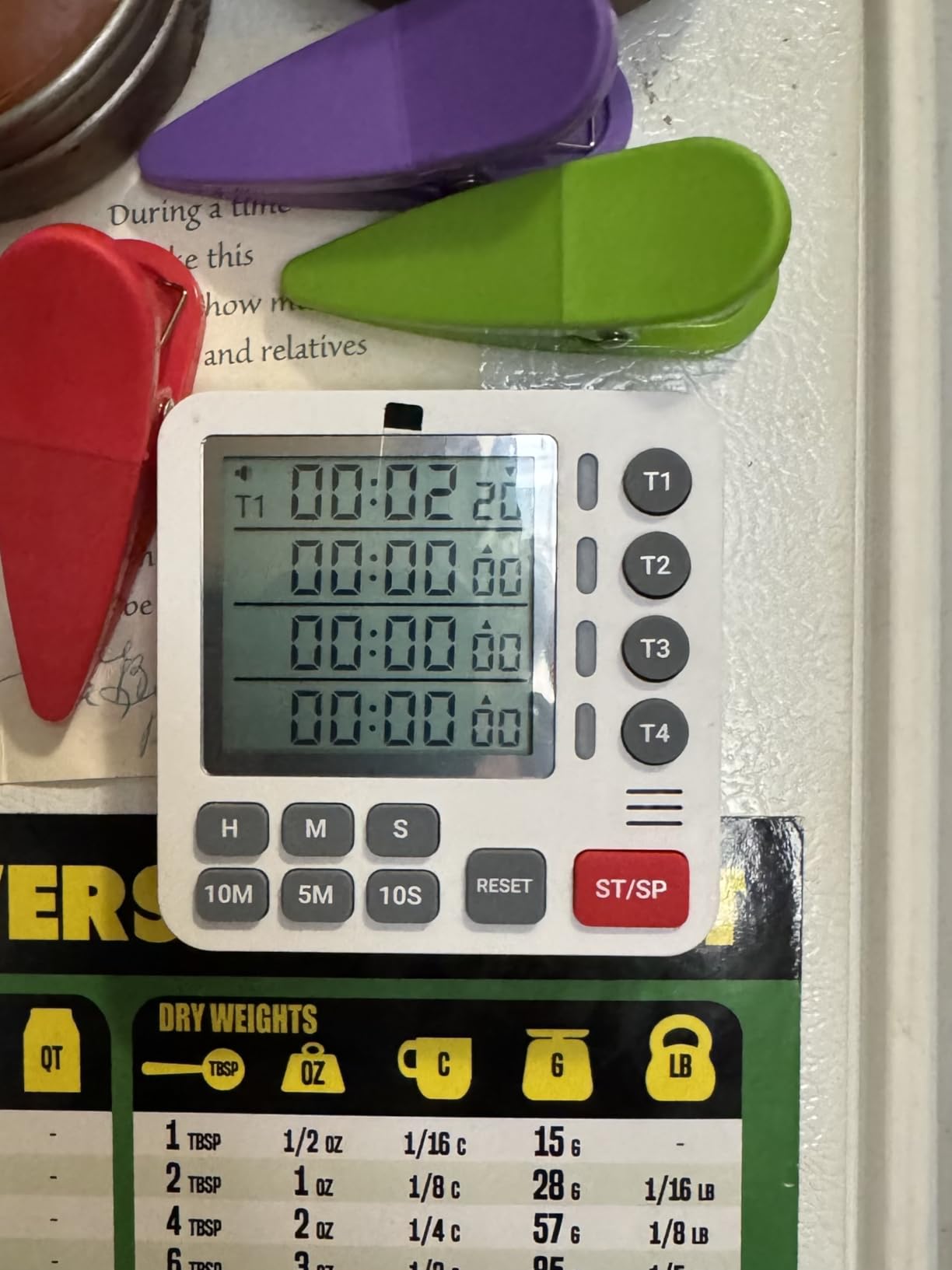 Digital Kitchen Timer - 4-Channel Cooking Timer with Alarm, Magnetic Back, Loud & Silent Modes, Count Up/Down, Ideal for ovens, Seniors, Kids and classrooms, Replaceable AAA Battery customer photo 2