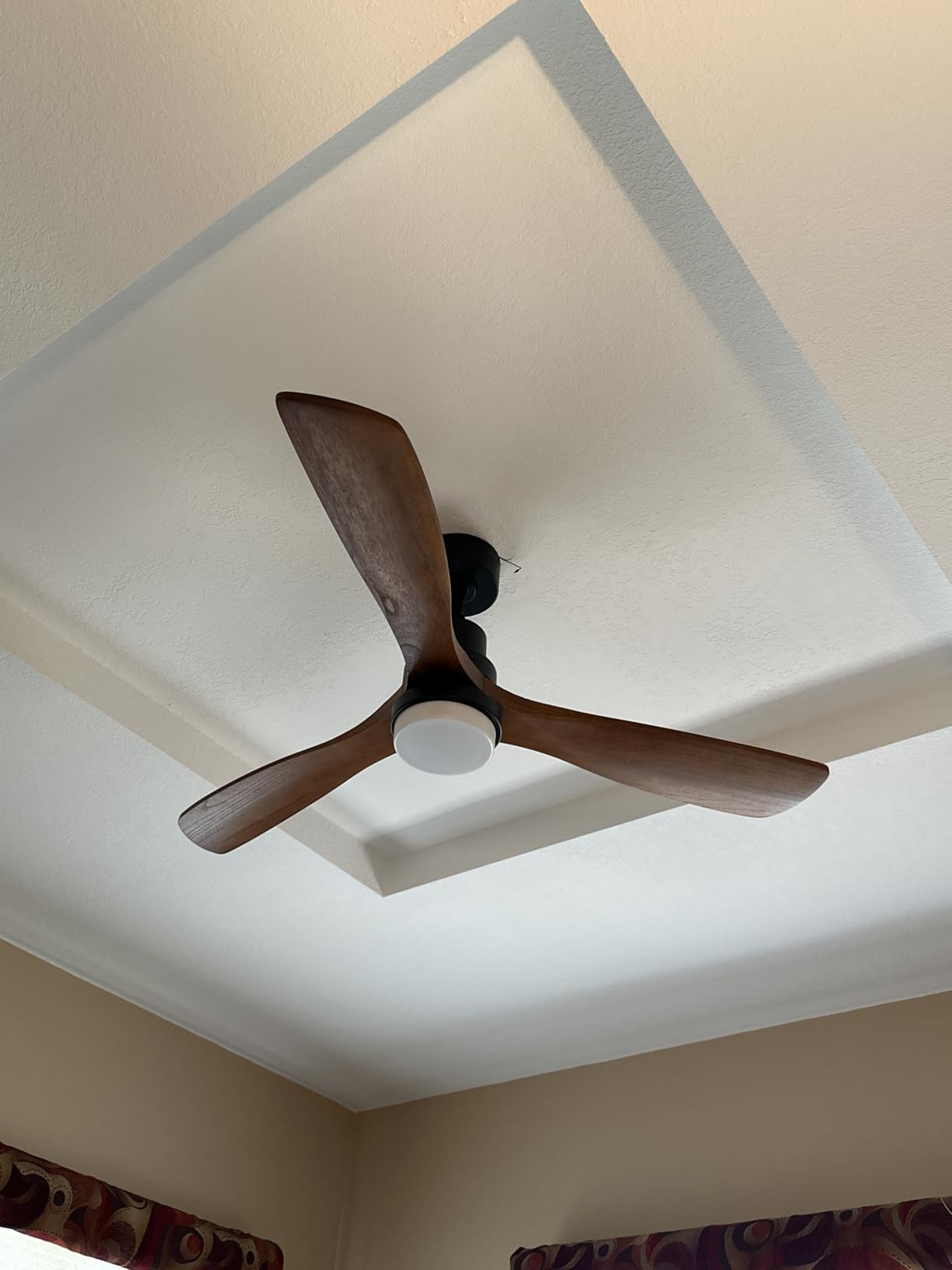 Sofucor Smart Ceiling Fan with Light, 52 Inch Solid Wood Ceiling Fans with Lights and Remote,Work with Alexa/Google, Low Profile Indoor/Outdoor Ceiling Fan, Quiet DC Motor, for Bedroom Patio Farmhouse customer photo 1