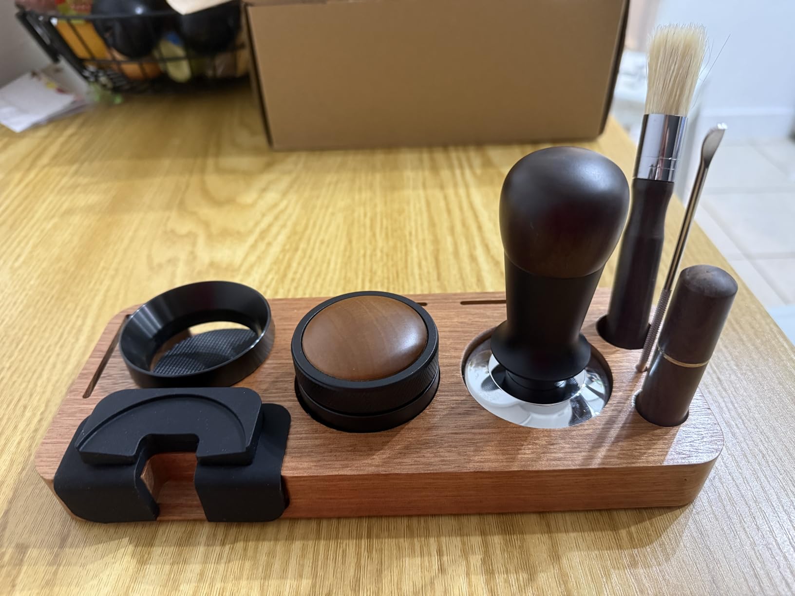 8 PCS Espresso Accessories Kit, 51mm Espresso Tamper Kit Coffee Tamper Set with Coffee Distributor, Espresso Tamping Station, Espresso WDT Stirrer, Puck Screen,Dosing Funnel customer photo 1