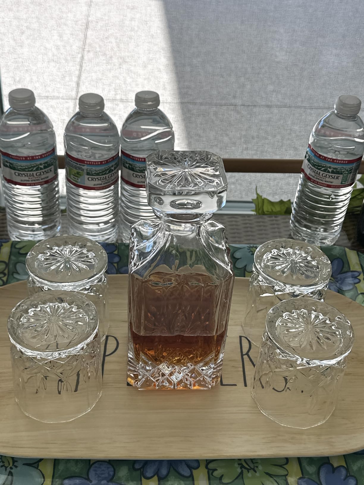 Crystal Whiskey Decanter Set In Gift Box - Includes 4 Crystal Whiskey Glasses and 4 Big Ice Ball Molds customer photo 1