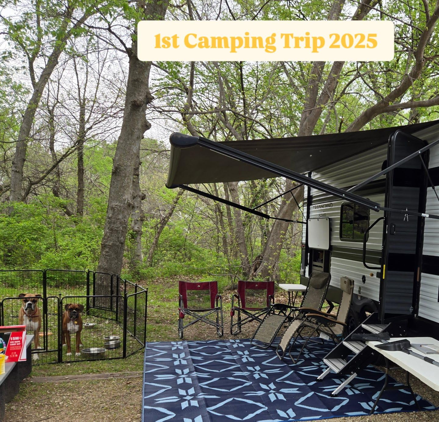 Kohree RV Outdoor Rug 8x10 Reversible, Waterproof Patio Mat with 4 Stakes & UV Fade Resistant, Non-Slip Outdoor Camping Mat for Deck, Picnic, Backyard, Includes Carry Bag (Black & Grey) customer photo 1