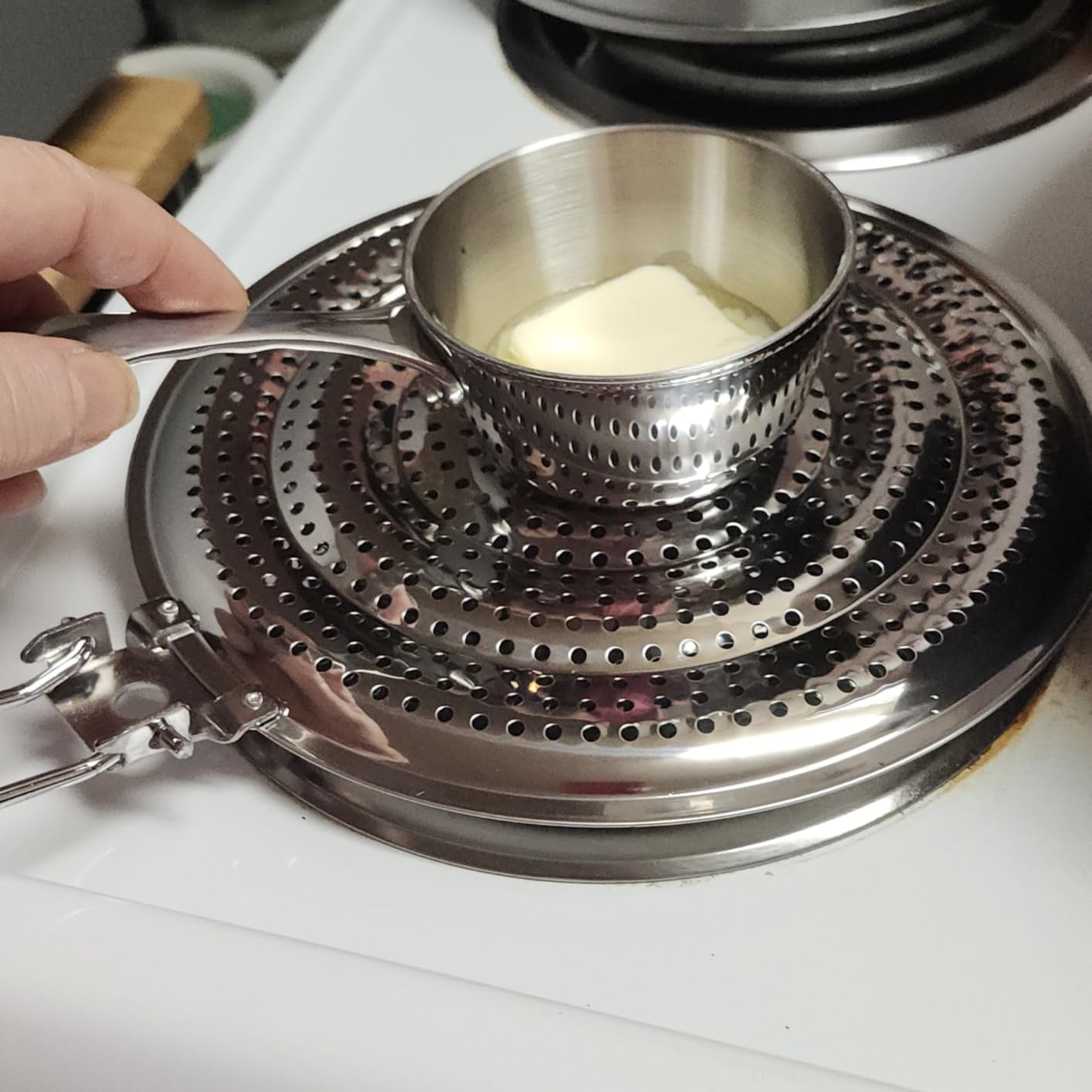 1-Quart Saucepan with Lid, Tri-Ply Stainless Steel Pot with Stay-Cool Handle & All Cooktop Compatibility (Gas, Ceramic, Electric) - Copper customer photo 2