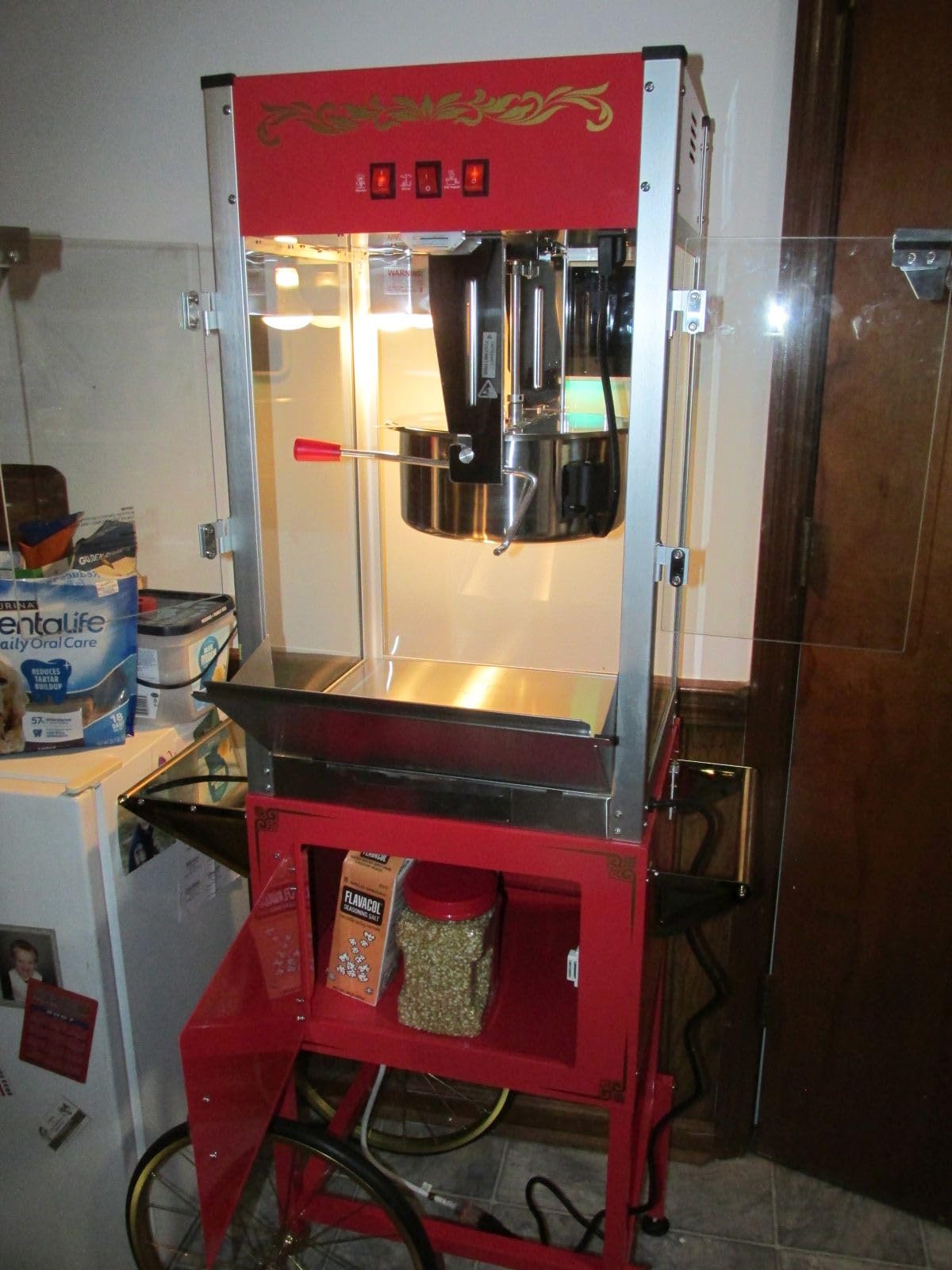Commercial Popcorn Machine, Authentic 16oz Kettle Countertop Popcorn Maker with Waming Deck, 1600W Large Popcorn Machine for Restaurant, Concession Stand, Carnival, School, Black customer photo 1