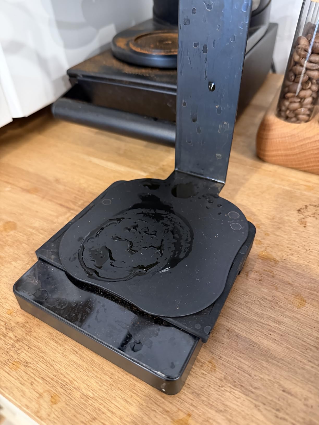 Pour Over Coffee Station Coffee Dripper Stand Stainless Steel (Black Rounded Square) customer photo 1
