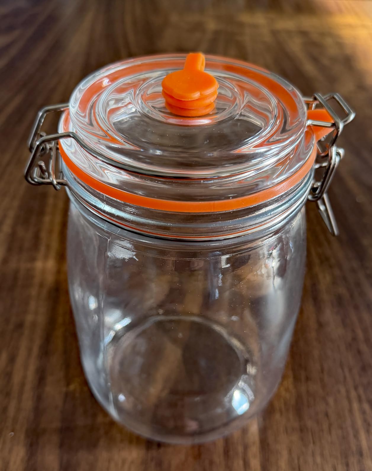 Fermentation Jar, 1.1Liters Glass Fermenting Jar with Fermentation Weight for Making Sauerkraut, Kimchi, Pickles, Mead, Cider & More, Pack of 2 customer photo 1