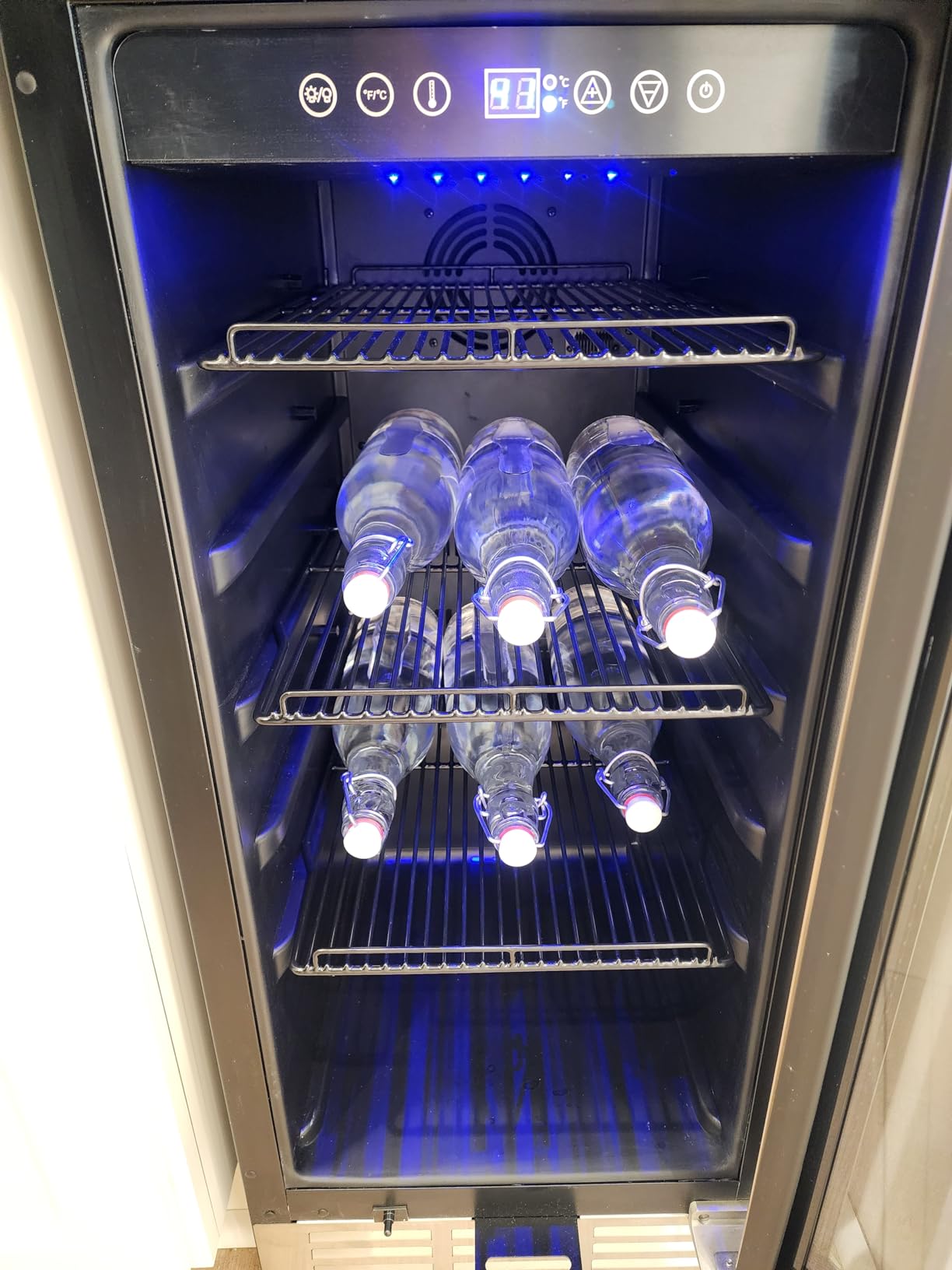 24 inch Beverage Refrigerator - 180 Cans Beverage Fridge Under Counter with Stainless Steel Door, Built-in or Freestanding Beer Fridge, Outdoor Refrigerator for Patio Kitchen Home Bar customer photo 1