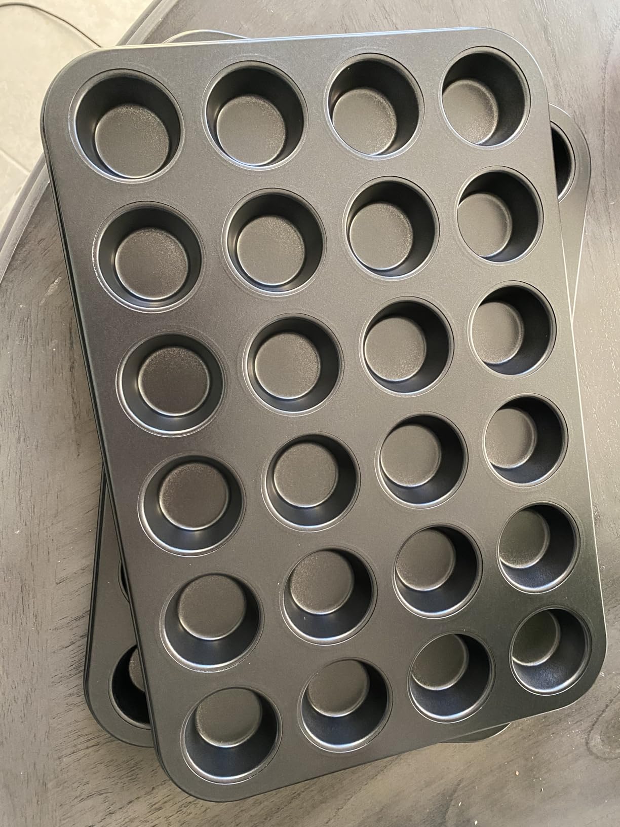 TeamFar Mini Muffin Pan, 24-Cup Non-Stick Carbon Steel Cupcake Tray Tin for Baking, Small Cup Cake Bakeware for Bite-Sized Cheesecake Tart Quiches, Even Baking & Effortless Release & Easy Clean customer photo 1