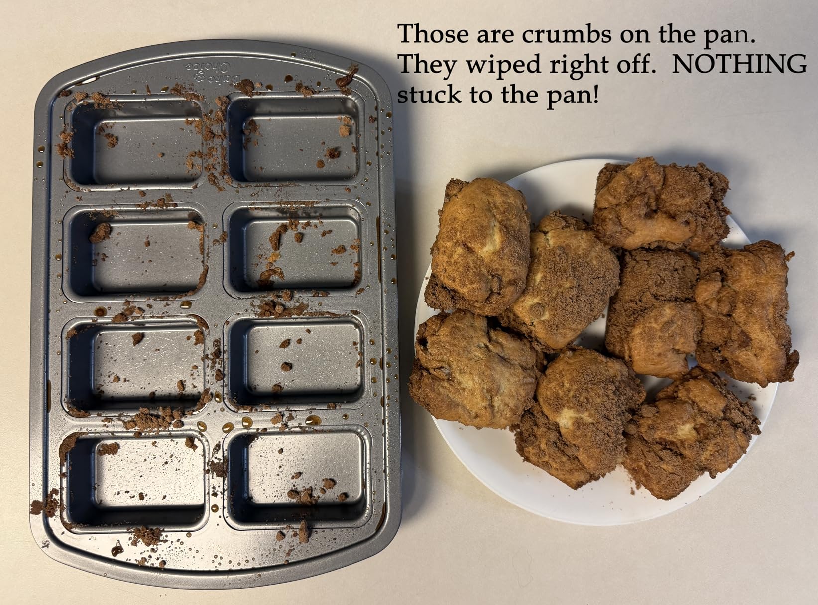 Mini Loaf Pan, 8-Cavity Non-Stick Carbon Steel Baking Pans Set for Banana Bread, Cornbread, Cheesecake, Muffins, Pound Cake, Small Meatloaf, Bread Pan customer photo 2