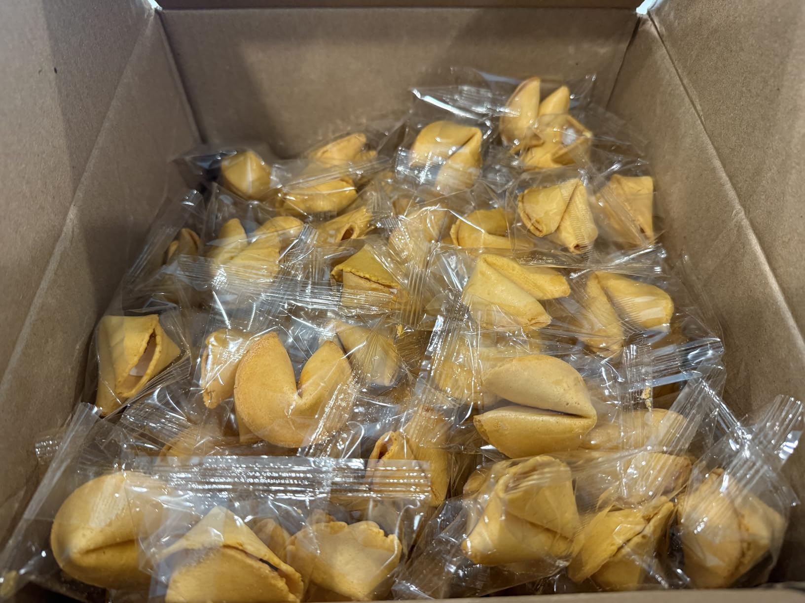 52USA Fortune Cookies 50 Count Individually Wrapped Bulk, Vanilla Flavor Crisp Funny Misfortune Cookies 8oz, Premium USA Made, Kids/Party/Valentine Treats, Chinese New Year Snacks, Fun Fortune Notes customer photo 1