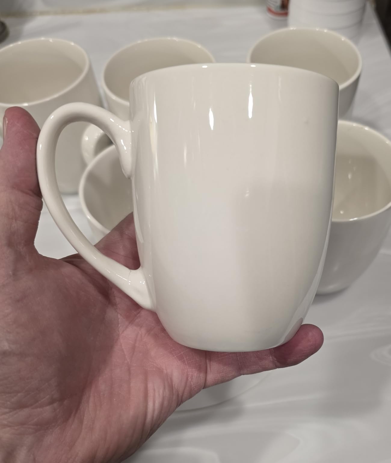 Gibson Home Great Essentials 12 Ounce Porcelain Coffee Mugs - Set of 12 - Cups for Latte, Hot Tea, Cappuccino, Mocha, Espresso, Cocoa customer photo 1