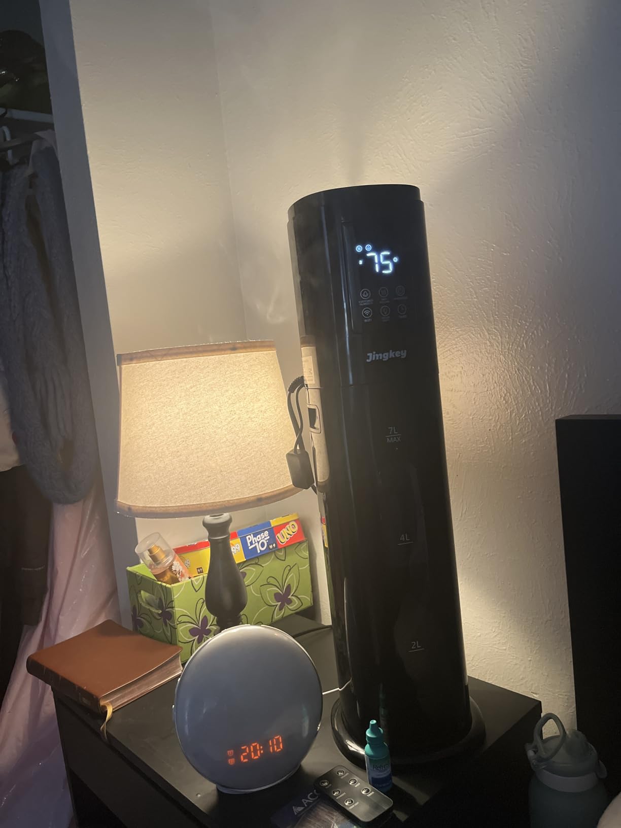 Humidifiers for Bedroom Large Room with Smart App & Remote Control, 7L/1.85Gal Large Humidifier with Night Light,Top Fill Whole House Quite Humidifier for Home customer photo 1