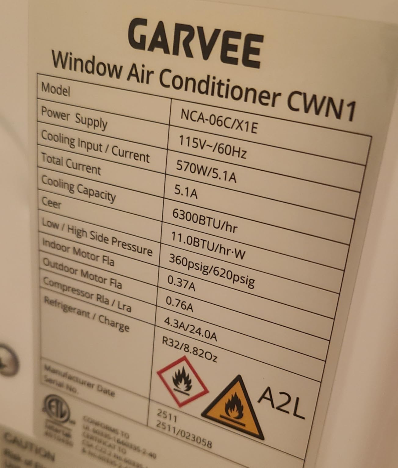 Garvee 6000 BTU U-Shaped Window Air Conditioner, Cools Up to 269 Sq.Ft., Ultra Quiet Operation, Energy Efficient, Includes Remote Control, White customer photo 2