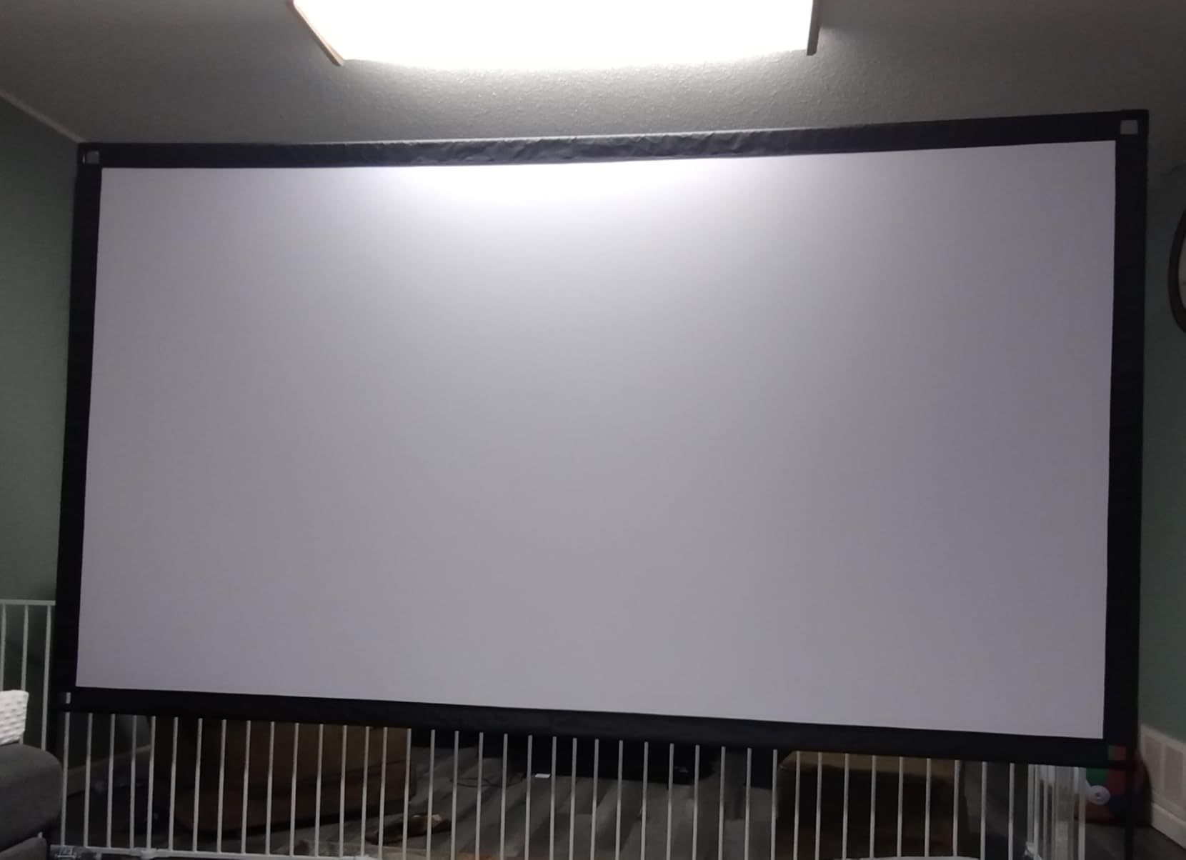 120inch Projector Screen with Stand: Portable Projector Screen Outdoor Indoor Front/Rear16:9 4K HD with Carry Bag Sandbag- Movie Screen for Backyard Movie Night, Camping, Theater customer photo 2