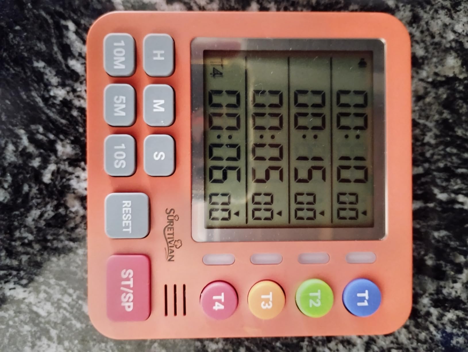 Digital Kitchen Timer for Cooking - 4 Channel Count Up Countdown Timer with Loud Alarm and Silent Mode, Large Display, Magnetic Back, Auto Memory for Classroom Study Gym, Battery Included (Black) customer photo 1