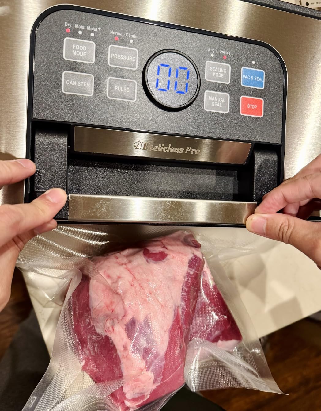 95Kpa Powerful Precision Pro Vacuum Sealer, with Double Heat Seal & Double Pump, Easy-Lock Handle, 10-in-1 Vacuum Sealer Machine for Food with Bags Storage, Built-in Cutter, Stainless Steel customer photo 2