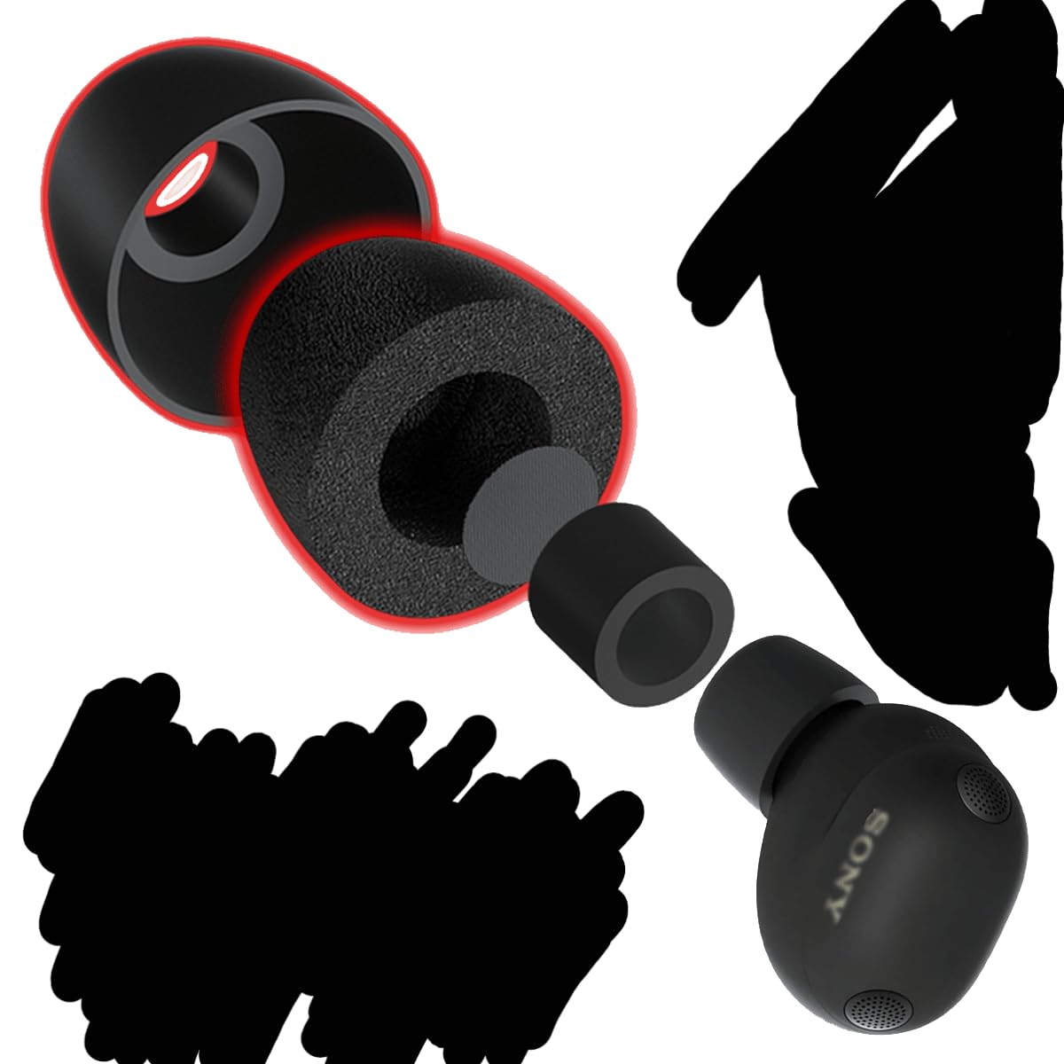 Sony WF-1000XM6 The Best Truly Wireless Noise Cancelling Earbuds (2026 Model), Bluetooth in-Ear Headphones, with Studio-Quality Sound, Up to 24 Hours of Battery Life, Black customer photo 2