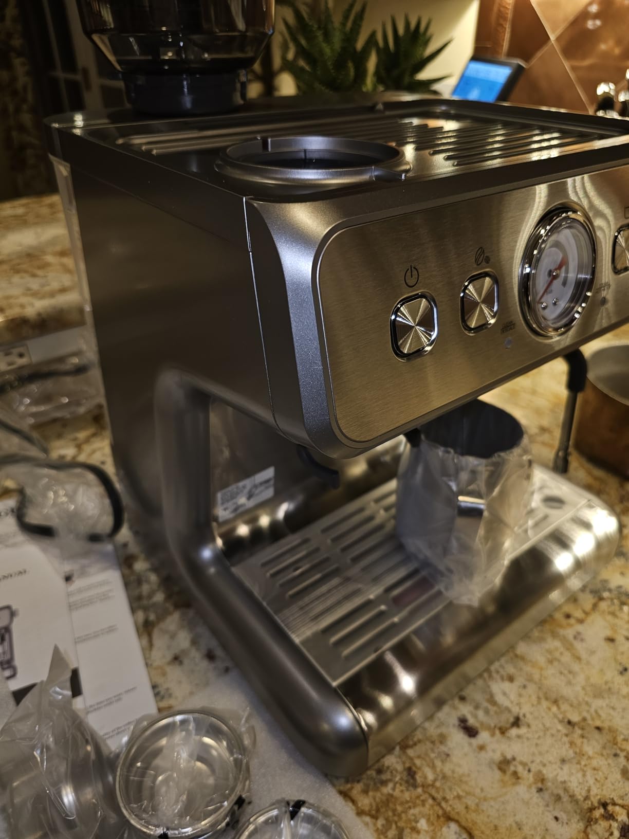 COWSAR Dual Boiler Espresso Machine with Grinder, Commercial Expresso Coffee Machines,Use Milk Frother and Brew Coffee Machine Simultaneously, Coffee Maker Cappuccino Latte, 95oz Water Tank customer photo 2