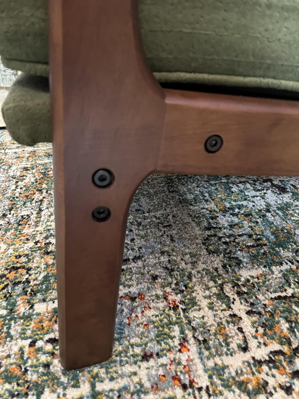 DUMOS Mid Century Modern Chair, Accent Chair with Arms and Waist Cushion, Reading Chairs for Adults, Lounge Chair for Living Room and Bedroom, Solid Wooden Frame, Cream customer photo 1