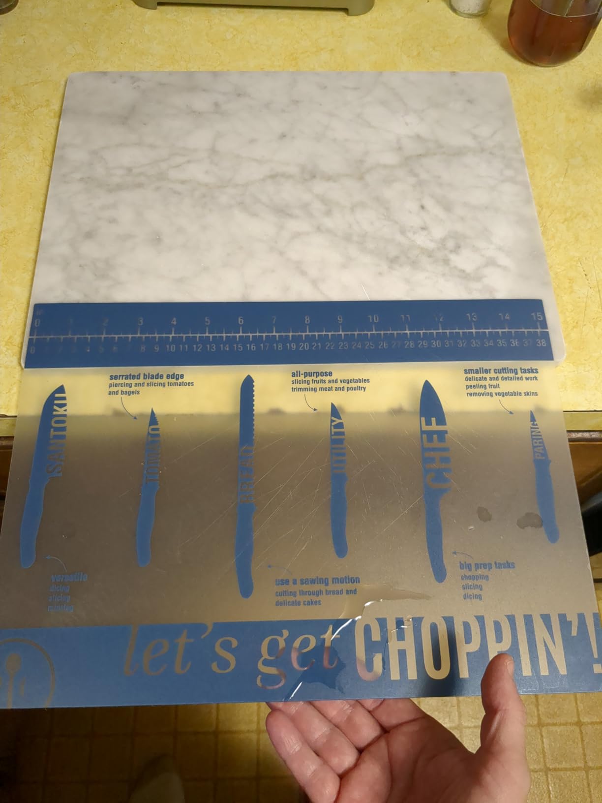 Large Italian Carrara White Marble Cutting Board for Kitchen 16x20 Inch - Stone Granite Cutting Board, Multi-Functional Marble Pastry Board customer photo 1