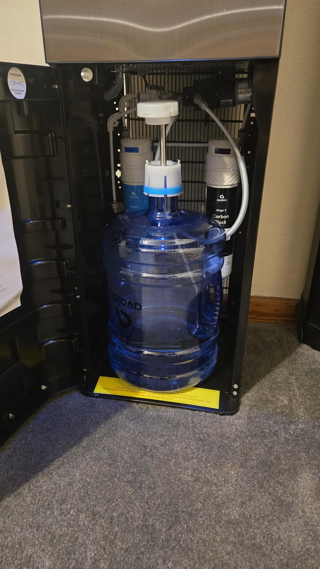 Avalon Bottom Loading Water Cooler Water Dispenser with Filtration - 3 Temperature Settings - Hot, Cold & Room Water, Durable Stainless Steel Construction - UL ListedNSF Approved customer photo 2