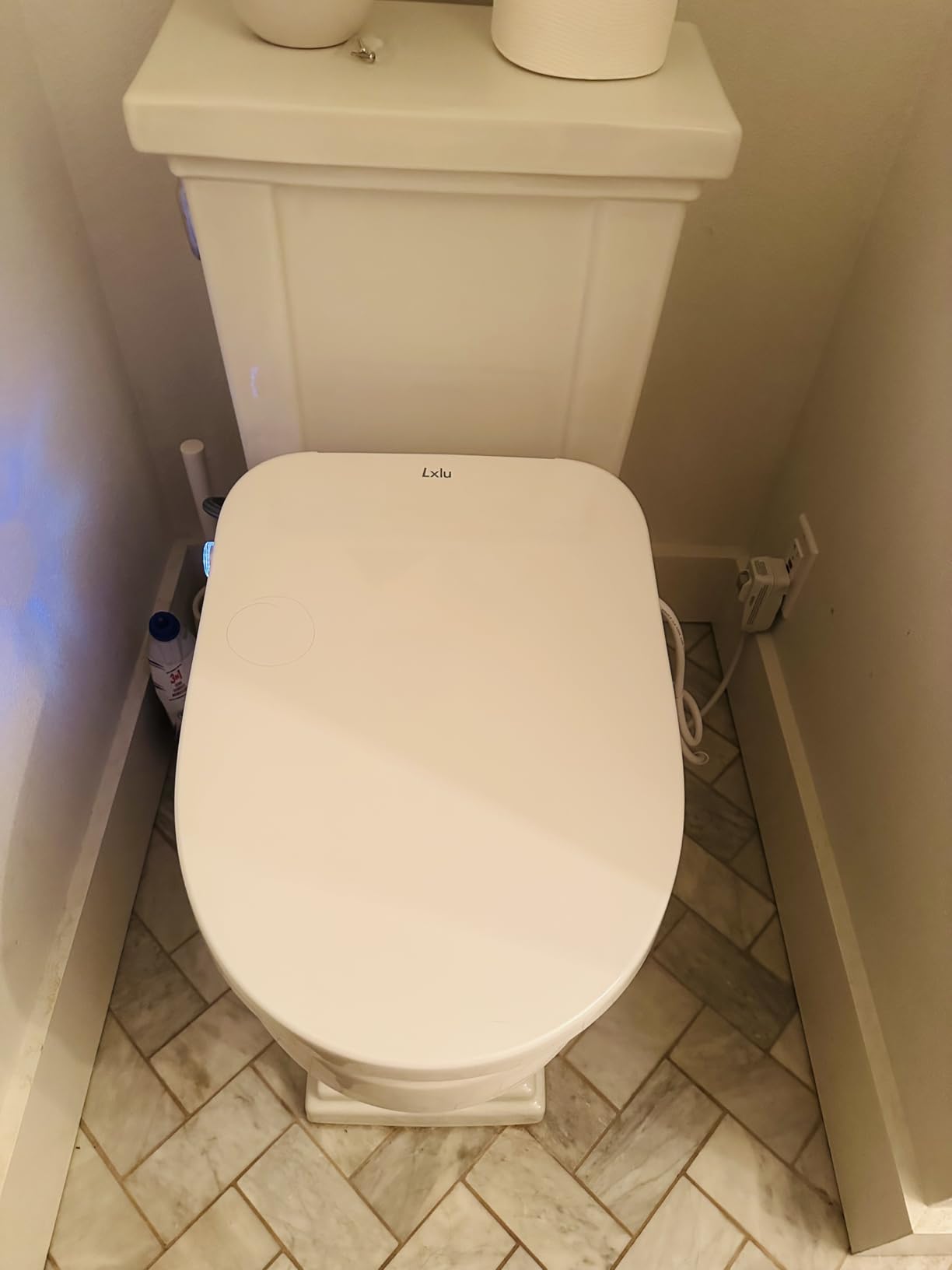 GAICOM Bidet Toilet Seat Elongated, Electric Smart Heated Toilet Seat with Instant Warm Water & Dryer, Multiple Cleaning Modes, Remote Control, Self-Clean Nozzle, Soft Closed Toilet Lid, Night Light customer photo 1