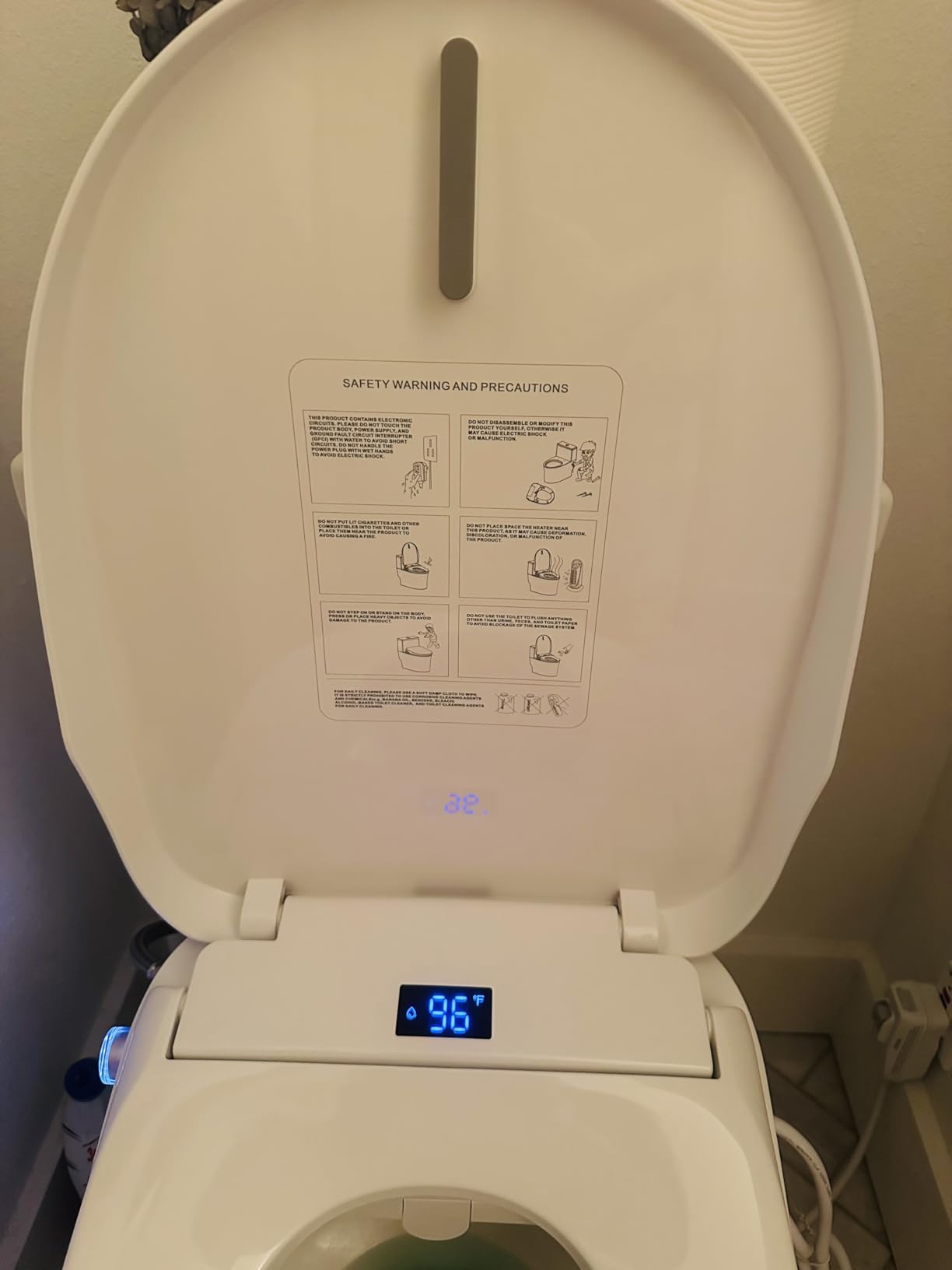GAICOM Bidet Toilet Seat Elongated, Electric Smart Heated Toilet Seat with Instant Warm Water & Dryer, Multiple Cleaning Modes, Remote Control, Self-Clean Nozzle, Soft Closed Toilet Lid, Night Light customer photo 2