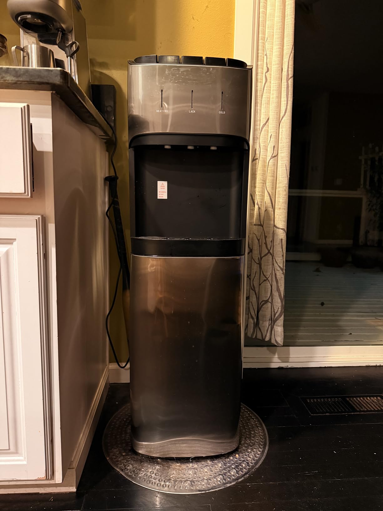 Tehanld Bottom Loading Water Cooler Dispenser for 3 or 5 Gallon Bottles, Stainless Steel Water Dispenser with Hot, Room & Cold Water, Child Safety Lock, Metallic Silver customer photo 2