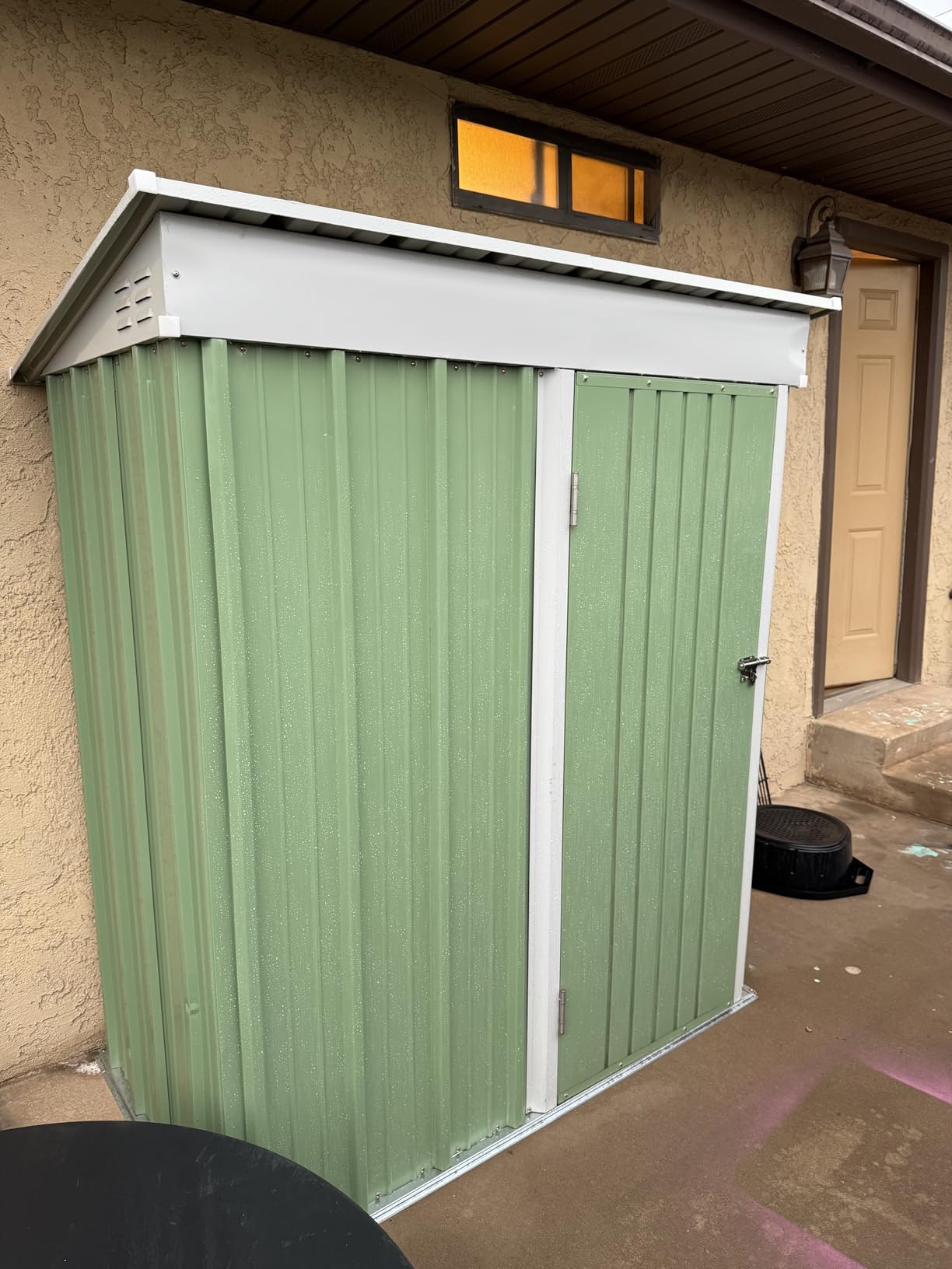 UDPATIO Outdoor Resin Storage Shed 8 x 10 FT, Plastic Storage Shed with Floor Large Outdoors Garden Tool Storage Shed Outside Clearance Shed with Lockable Door for Bike, Backyard, Patio, Dark Grey customer photo 1