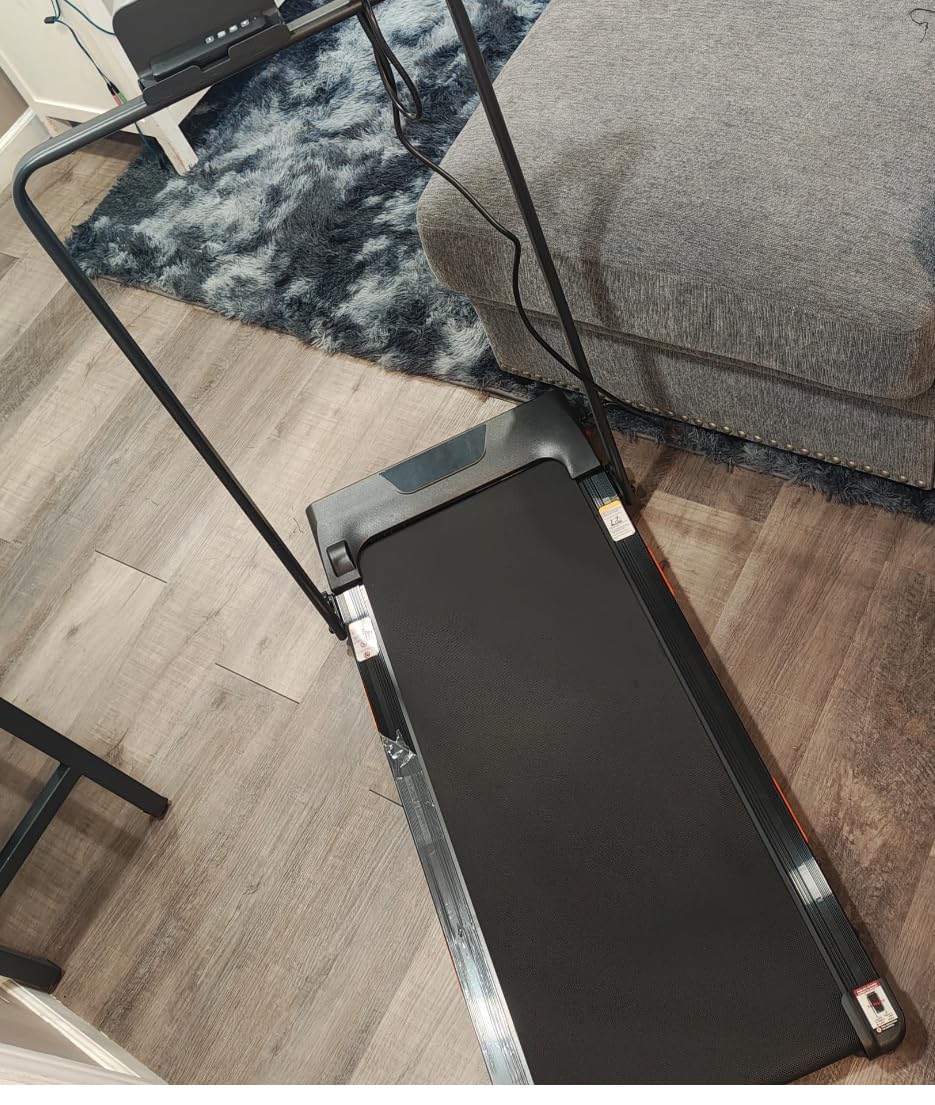 16% Incline Treadmill with Handle, 4-in-1 Foldable Treadmill with Triple-Screen Console, 3.0HP Quiet Brushless Treadmills for Home and Office Use, 400 LBS Capacity customer photo 2
