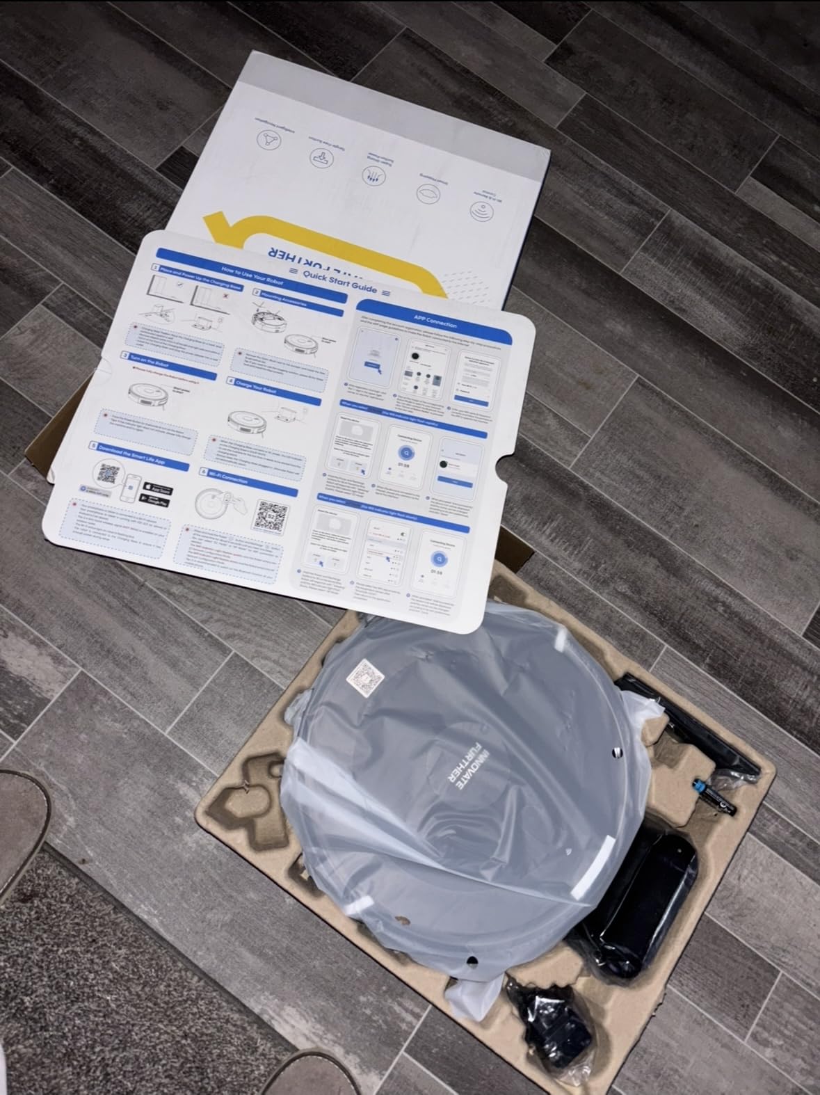Robot Vacuum and Mop Combo, 5000Pa 3-in-1 Robotic Vacuum Cleaner, Brushless Motor, Tangle-Free Design, Smart App/Alexa Control, Auto Charging & Schedule, ideal for Pet Hair, Hard Floor and Carpet customer photo 2