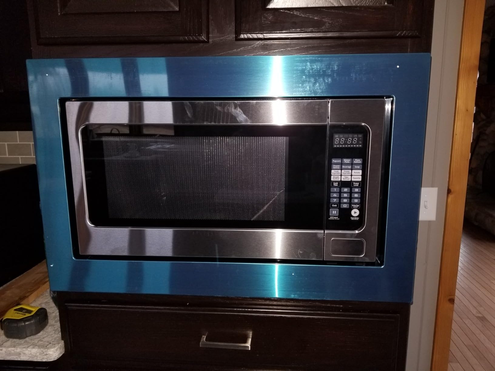 Summit Built-in Microwave with Trim Kit, Fits 24 inch spaces 1.2 cu.ft., Stainless Steel - SMBI24 customer photo 2