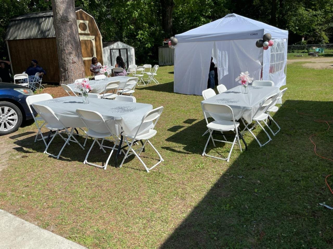 COBIZI 20x20 FT Party Tent Heavy Duty, Large Outdoor Event Tents for Parties with 6 Sidewalls & Built-in Sandbags,Waterproof Wedding Canopy Gazebo Temporary Shelter,Carport,Camping,Patio,Windproof customer photo 1