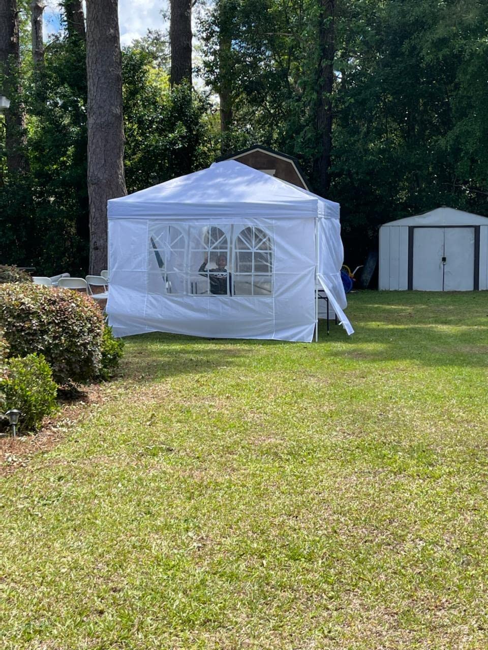 COBIZI 20x20 FT Party Tent Heavy Duty, Large Outdoor Event Tents for Parties with 6 Sidewalls & Built-in Sandbags,Waterproof Wedding Canopy Gazebo Temporary Shelter,Carport,Camping,Patio,Windproof customer photo 2