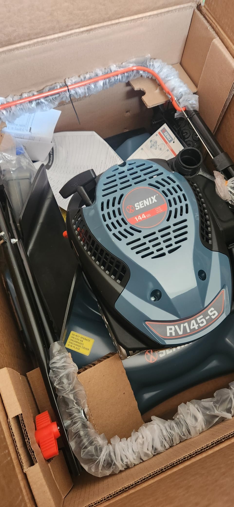SENIX 21'' Self-Propelled Gas Lawn Mower (FWD), 170 cc 4-Cycle Engine 3.8 HP, 3-in-1 (Bagging/Mulching/Side Discharge), 6-Position Cutting Height Adjustment, 1.7 Bushels Grass Bag customer photo 2