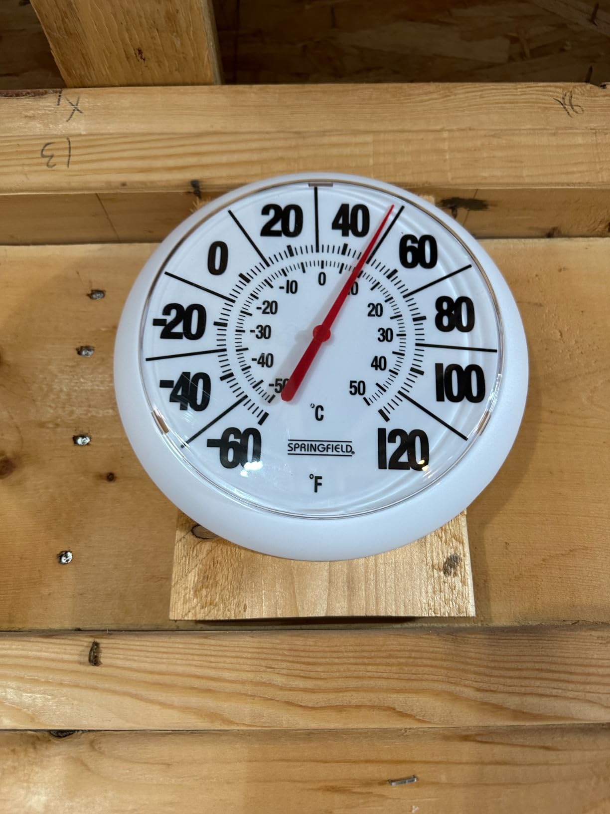 Springfield Indoor Outdoor Big and Bold Dial Thermometer, Wireless Thermometer with Easy to Read Large Numbers for Patio, Pool, and Indoor Areas, 8-Inch, White customer photo 2