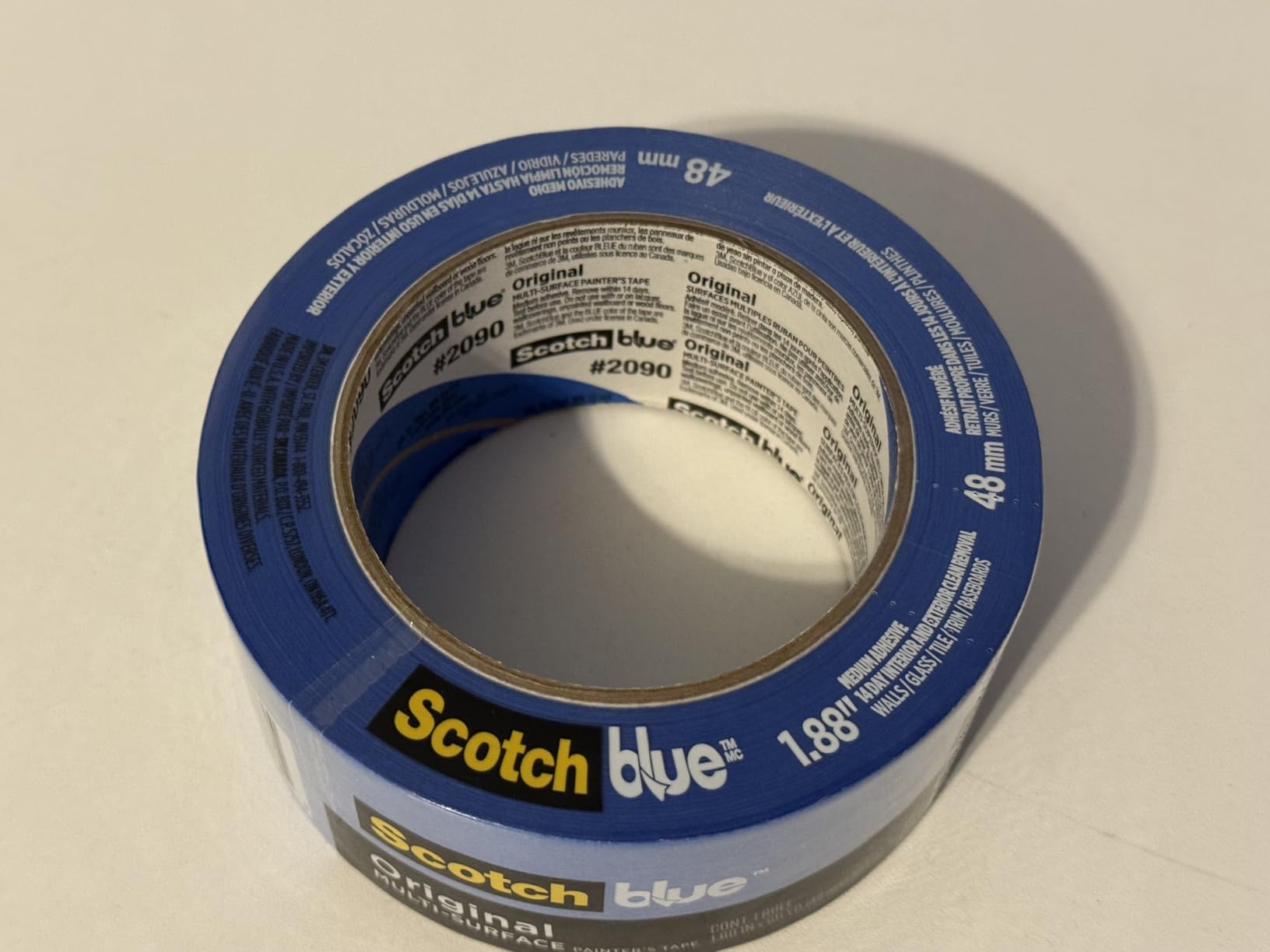 ScotchBlue Original Multi-Surface Painters Tape, 2 Inch Wide (1.88 In. x 60 Yds), 1 Roll Blue Paint Tape (2090-48NC) customer photo 2