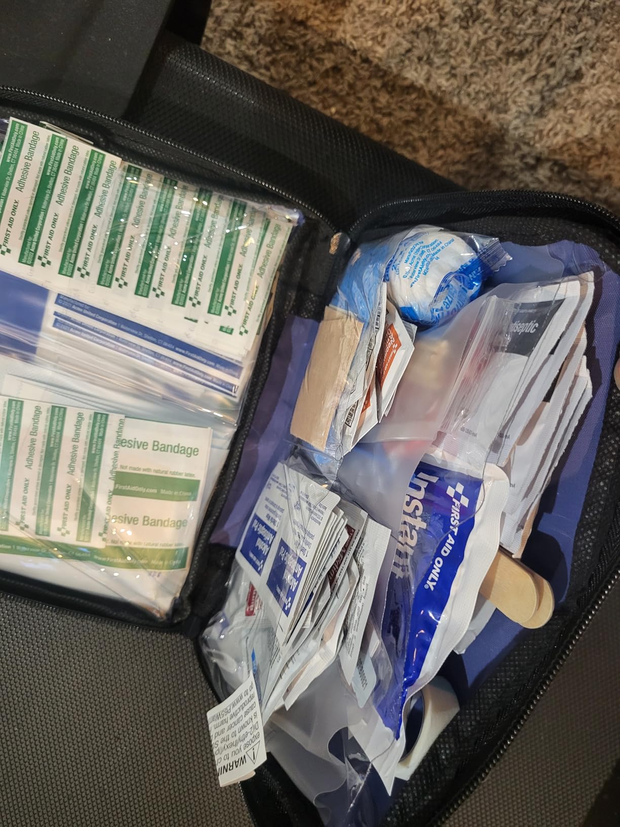 First Aid Only 298 Piece All-Purpose Emergency First Aid Kit for Home, Office, Car, Apartment, Dorm, and Camping, Travel-Friendly Compact Pouch Fits in Backpacks, Suitcases, Cabinets, and Drawers customer photo 1