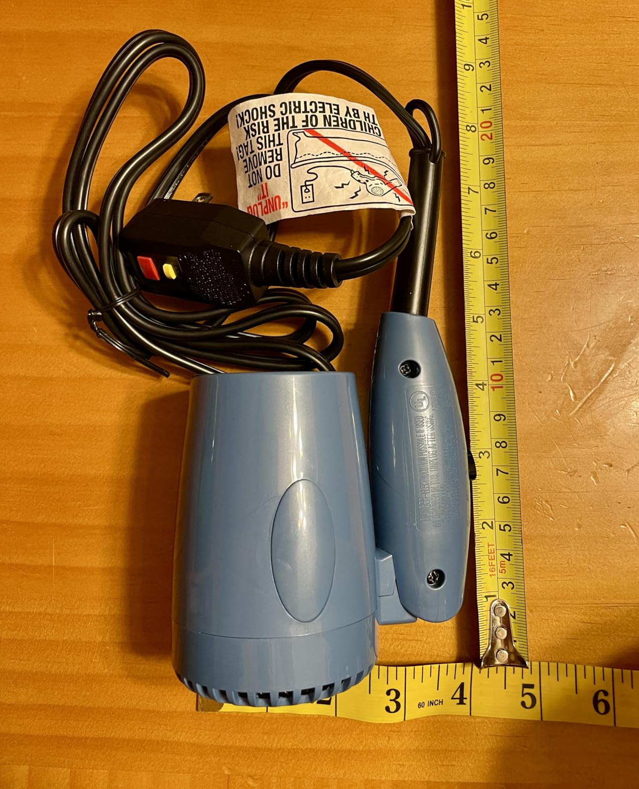 Conair Travel Hair Dryer with Dual Voltage, 1600W Compact Blow Dryer with Folding Handle, Blue customer photo 1