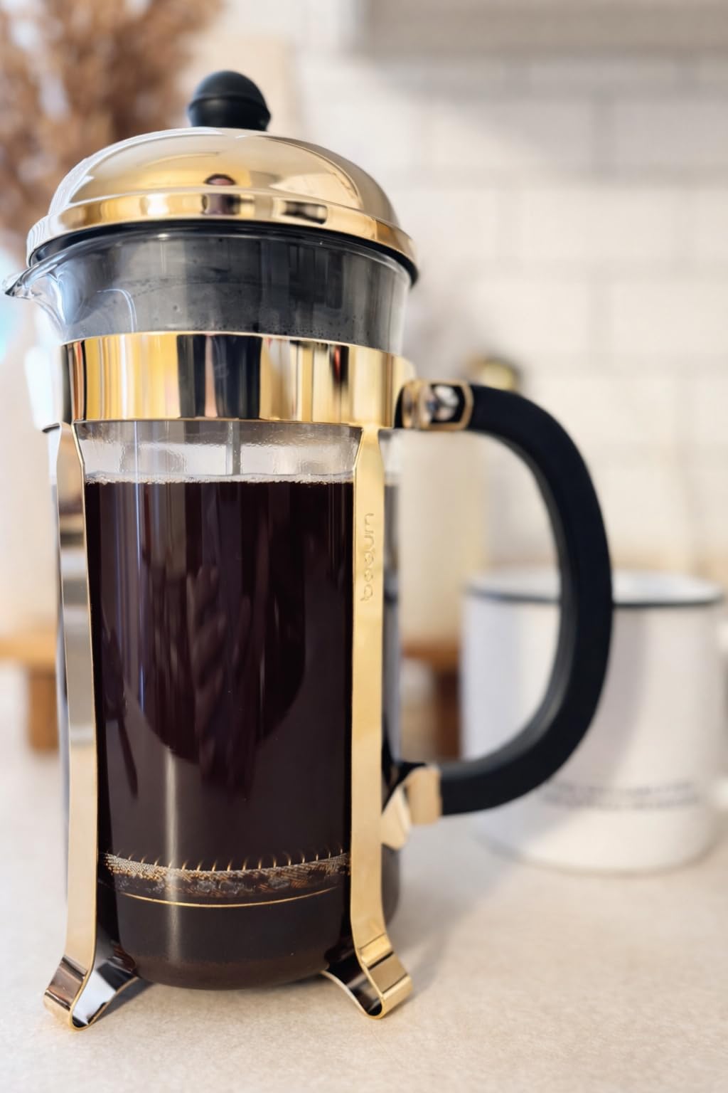 Bodum 17oz Chambord French Press Coffee Maker, High-Heat Borosilicate Glass, Polished Stainless Steel customer photo 1