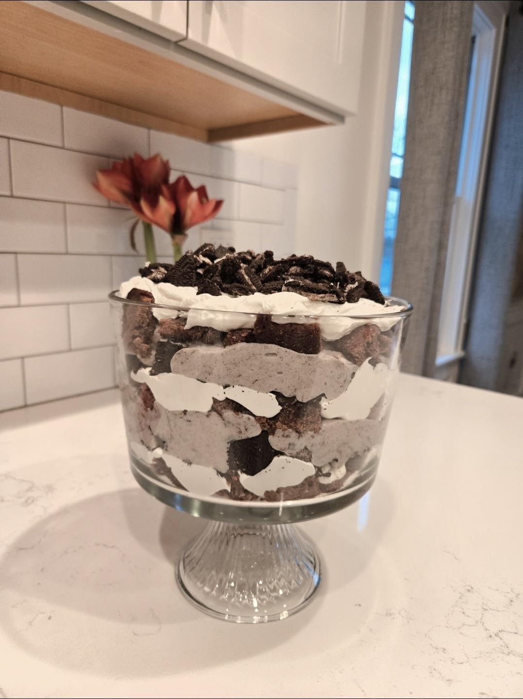 Anchor Hocking Monaco Glass Trifle Bowl, 104 oz customer photo 1