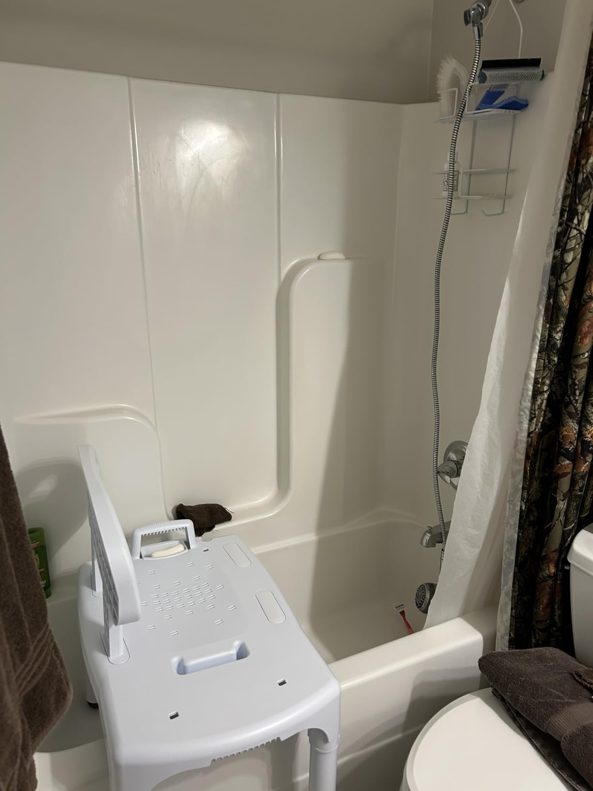 Carex Universal Tub Transfer Bench, Bath Seat with Backrest, Shower Chair for Elderly and Disabled, Converts to Right or Left Hand Entry customer photo 1