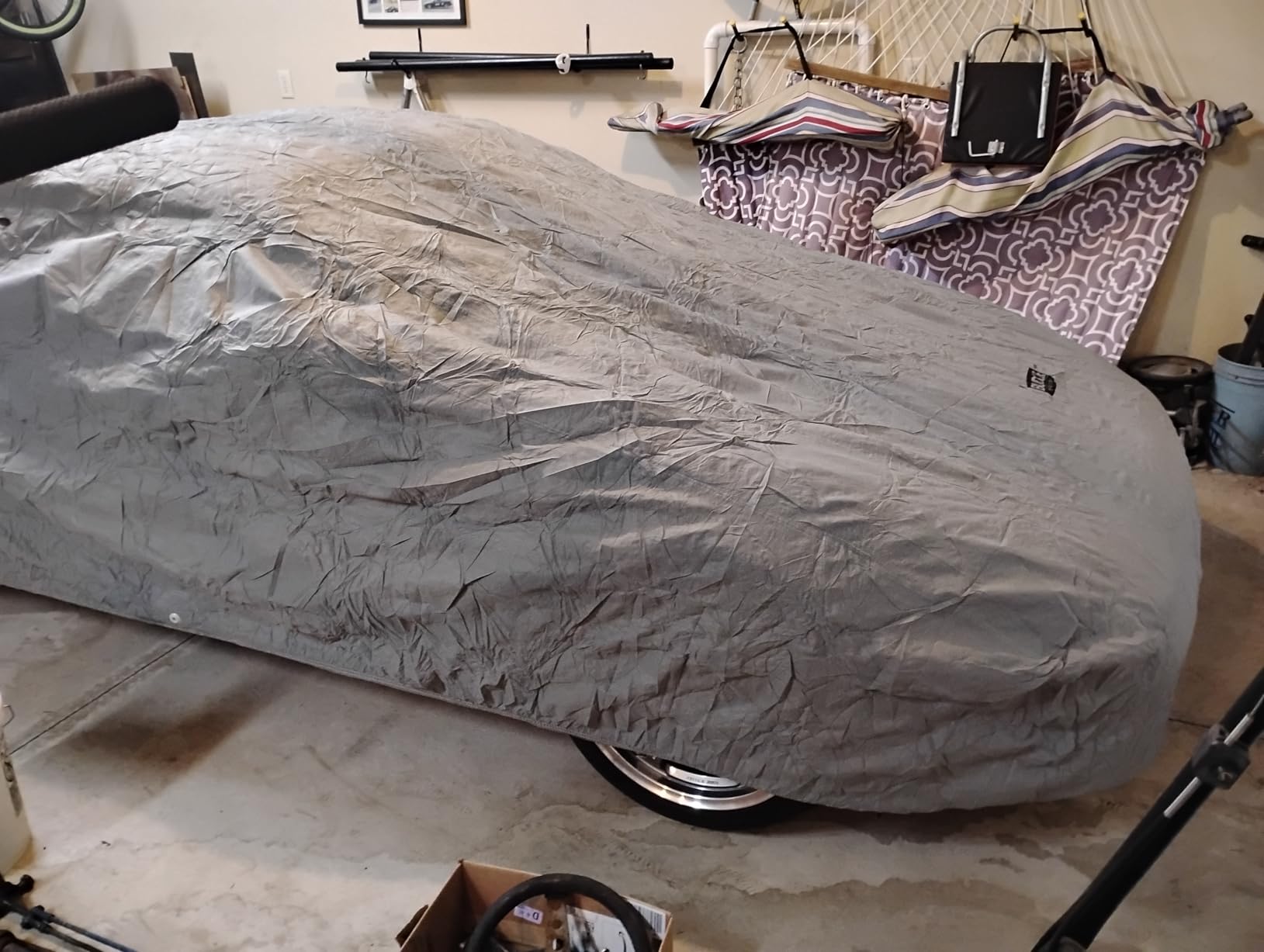 Budge Lite Car Cover, Indoor Protection, Breathable Dustproof Cover, Fits Mid-Size Sedans up to 200 Inches, Gray, Size 3 customer photo 2