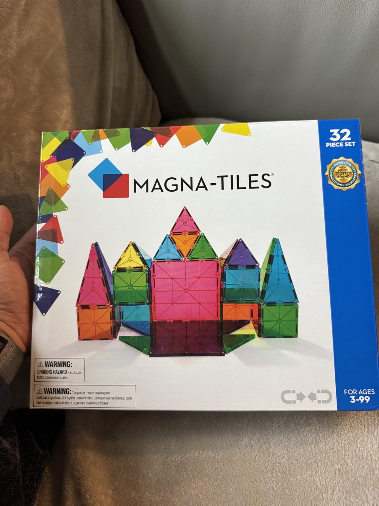 MAGNA-TILES Classic 32-Piece Magnetic Construction Set - The ORIGINAL Magnetic Building Brand customer photo 1