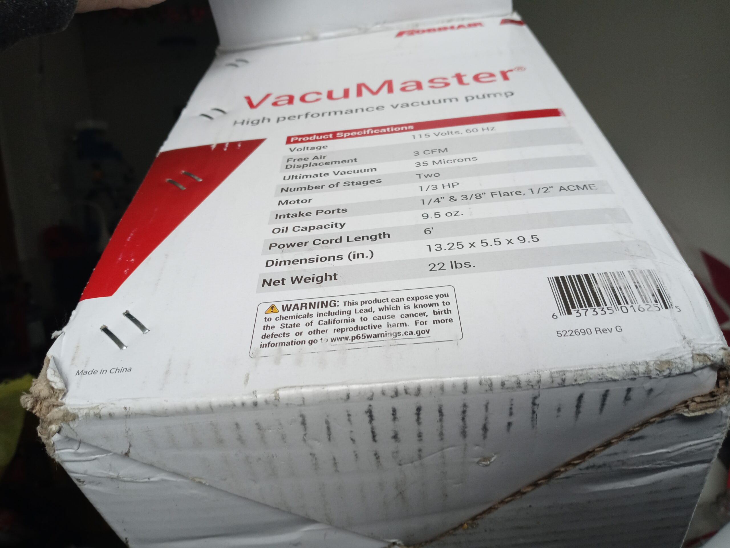Robinair 15300 VacuMaster Economy Vacuum Pump - 2-Stage, 3 CFM customer photo 2