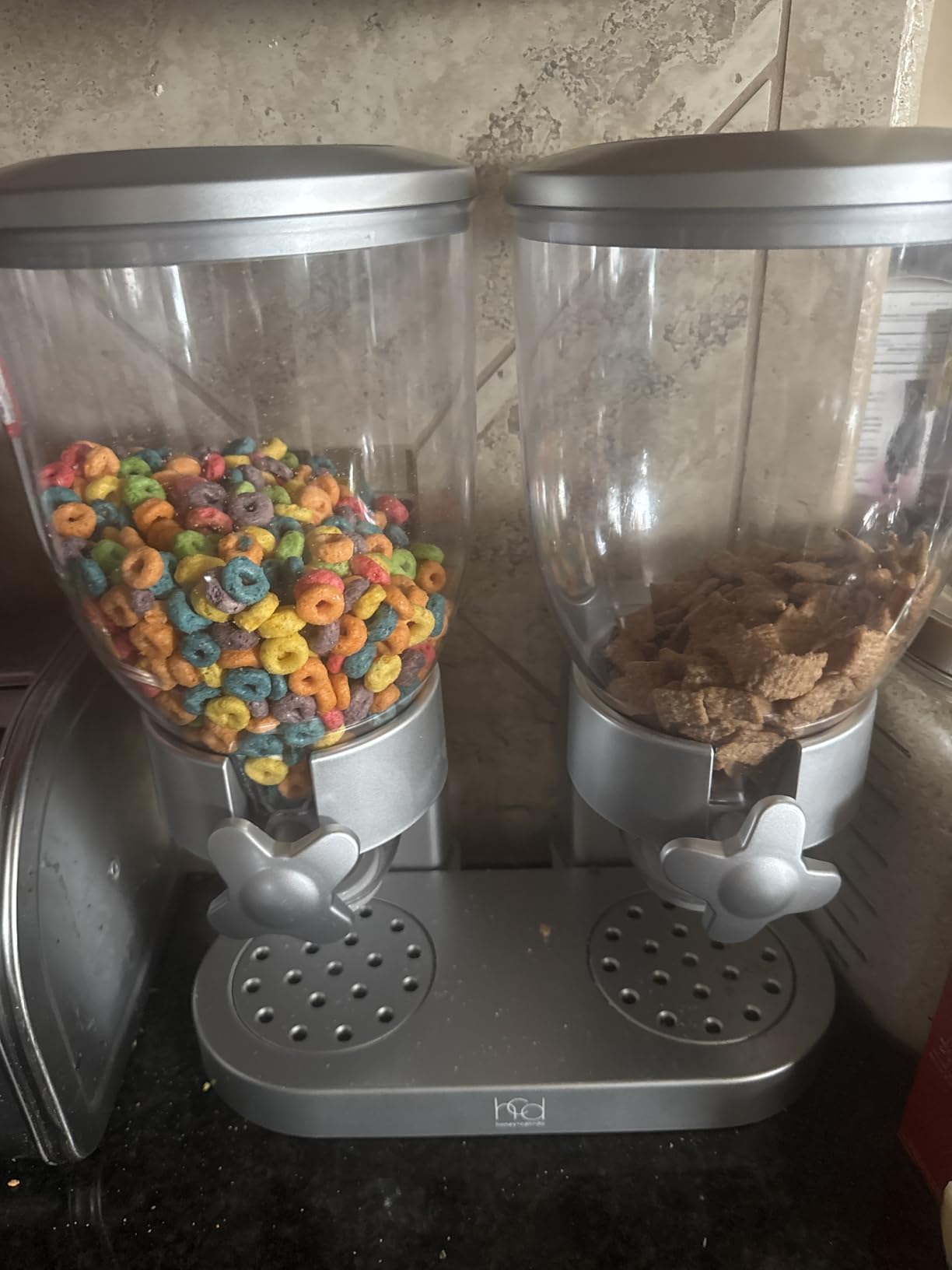 Zevro /GAT202 Indispensable Dry Food Dispenser, Dual Control, Silver customer photo 2