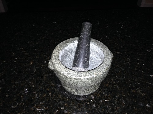 Cilio by Frieling Goliath Natural Granite Mortar and Pestle Set, Grinder for Spices and Seeds, 5 Inches Tall customer photo 1