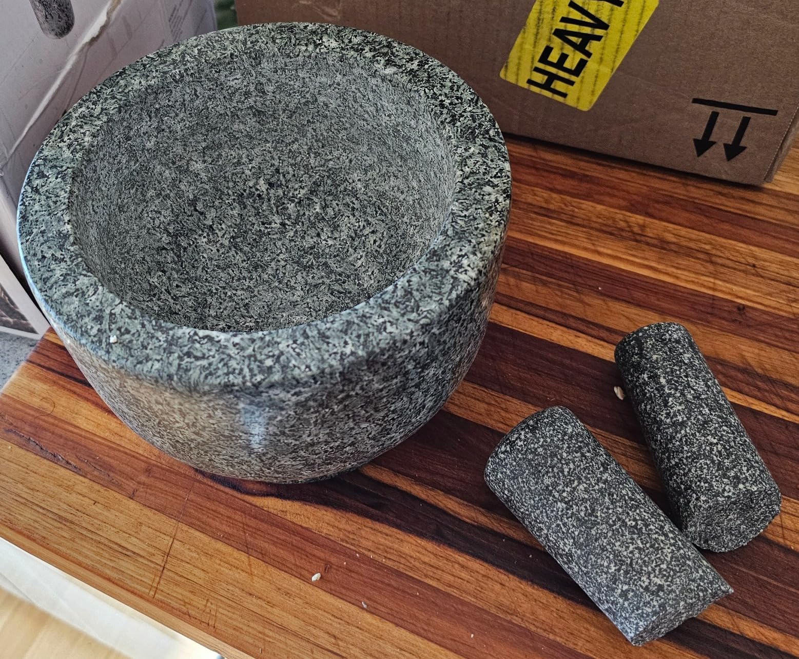 Cilio by Frieling Goliath Natural Granite Mortar and Pestle Set, Grinder for Spices and Seeds, 5 Inches Tall customer photo 2