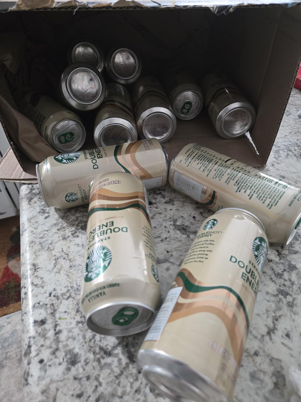 Starbucks Doubleshot Energy Drink Coffee Beverage, Vanilla, Iced Coffee, 15 fl oz Cans (12 Pack) customer photo 2