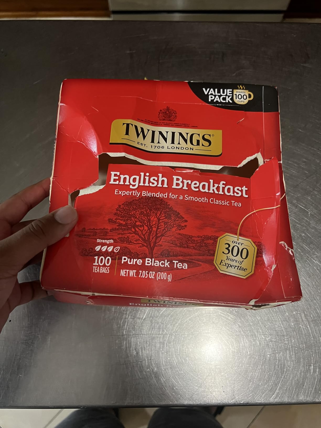 Twinings English Breakfast Black Tea Individually Wrapped Bags, 100 Count (Pack of 1), Smooth, Flavourful, and Robust, Caffeinated customer photo 2